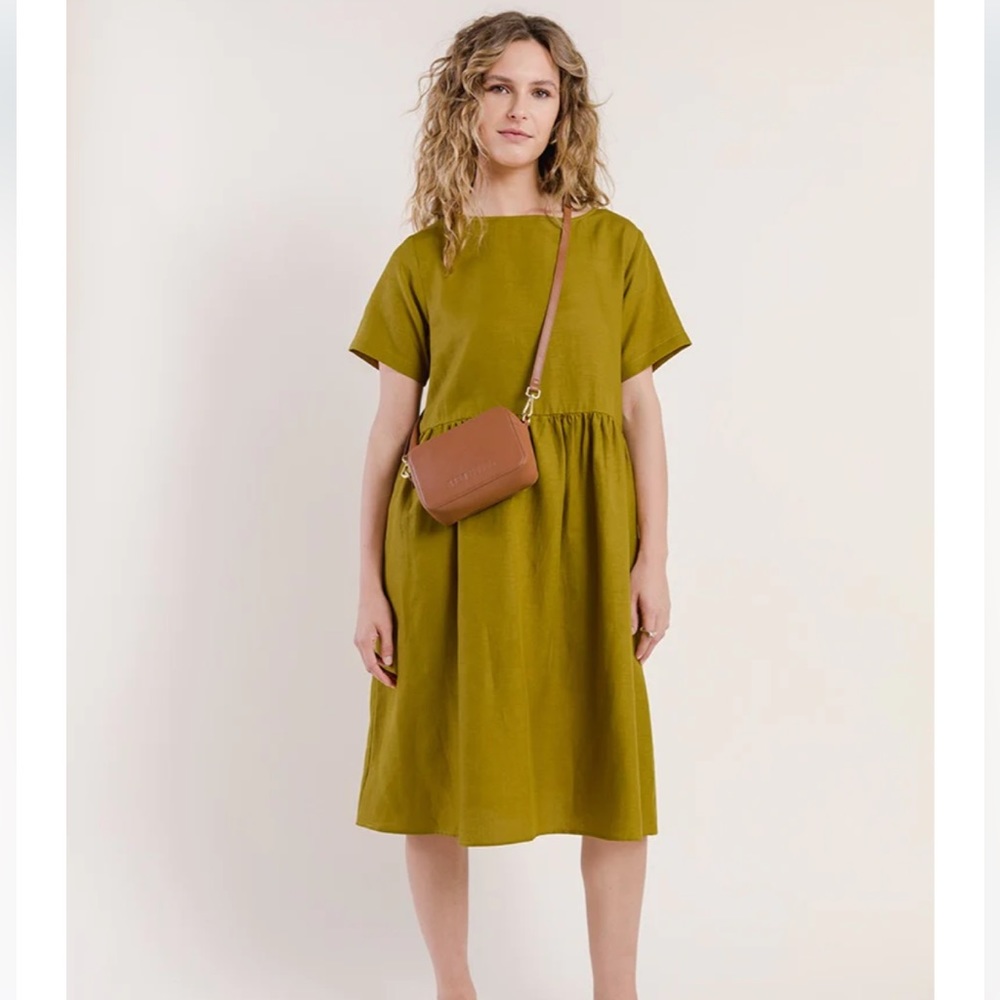 Tradlands Olive Green Midi Dress